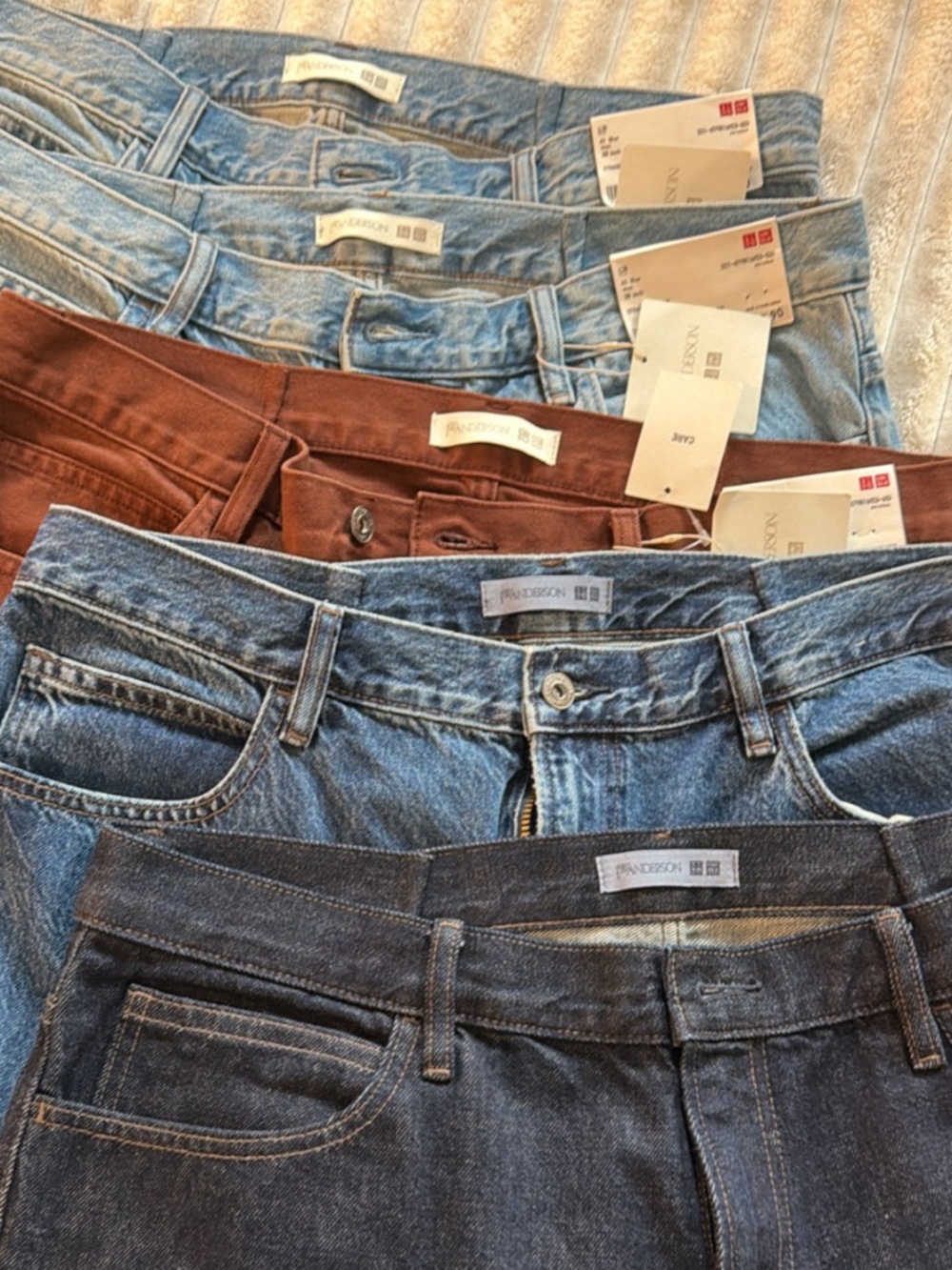 JW Anderson x Uniqlo Straight-Leg Jeans – Brand New - Size 36” - 5 pairs